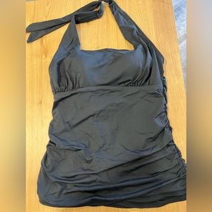 Women's Long Square Neck Halter Tankini Swimsuit Top